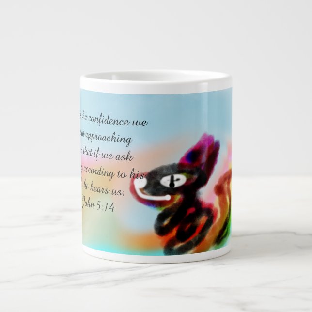 jesus här  jumbo mugg (Framsidan)