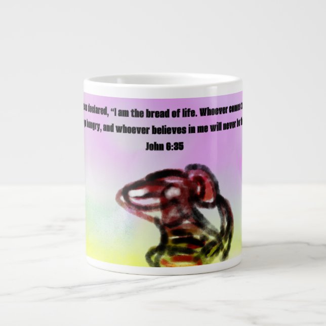 jesus här  jumbo mugg (Framsidan)
