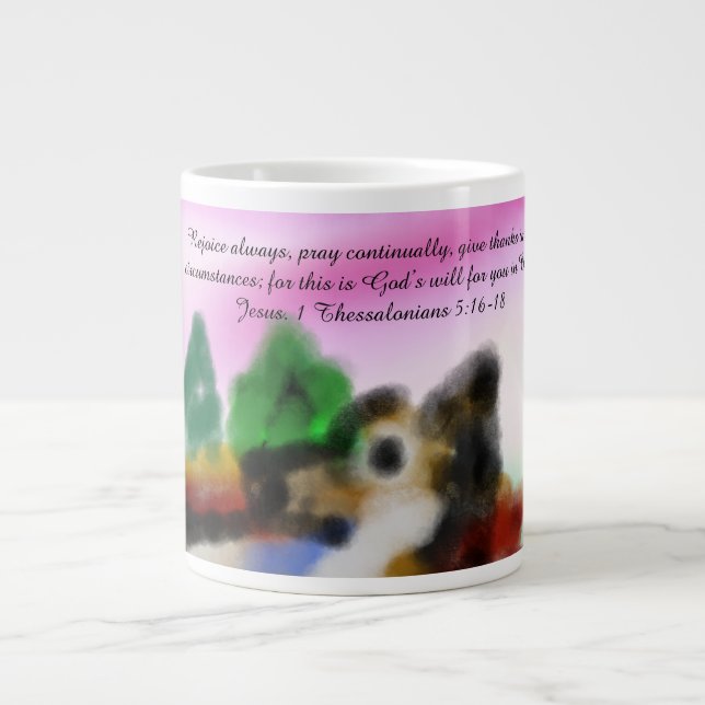 jesus här  jumbo mugg (Framsidan)