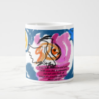 jesus här jumbo mugg