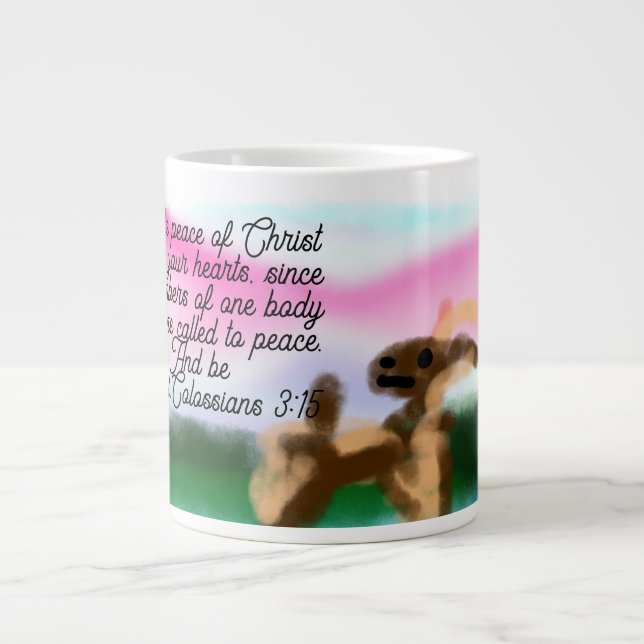 jesus här jumbo mugg (Framsidan)
