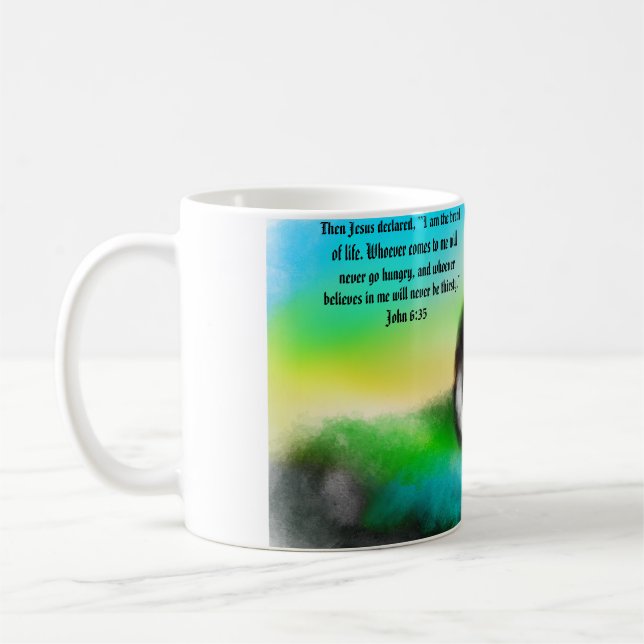 jesus här  kaffemugg (Vänster)