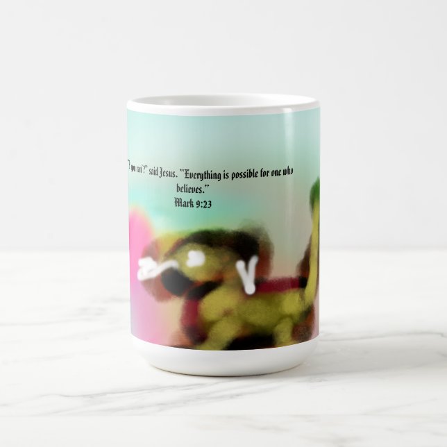 jesus här  kaffemugg (Center)