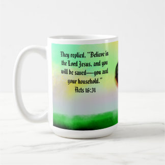 Jesus här kaffemugg