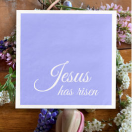 Jesus har kommit på Bluebell Lila Christian Påsk Pappersservett
