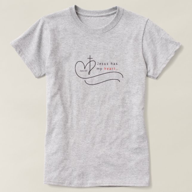 Jesus har mitt hjärta... t shirt (Design framsida)