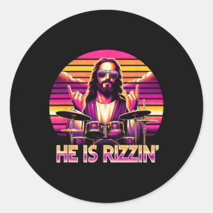 Jesus har Rizzen att han är Rizzins berömda kristn Runt Klistermärke