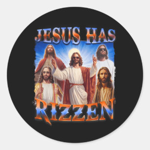 Jesus har Rizzen Christian Manar Women Bible Faith Runt Klistermärke
