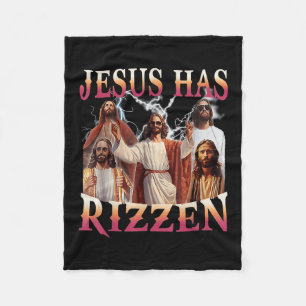 Jesus har Rizzen Funny Christian Meme Novelty Jesu Fleecefilt