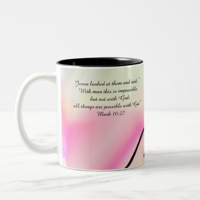 jesus här Två-Tonad mugg (Vänster)