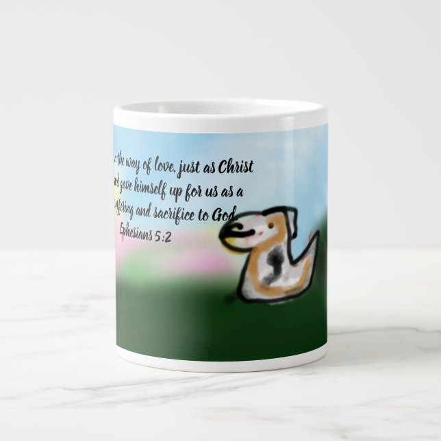 jesus här vandrande jumbo mugg (Framsidan)