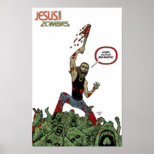 Jesus Hates Zombies "Amen" Skriv ut Poster