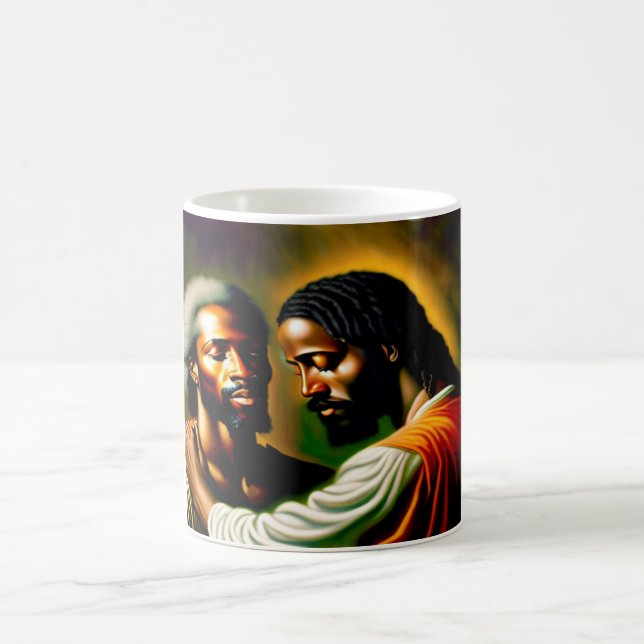 Jesus Heals a Blind Man II-kaffe Mugg (Center)