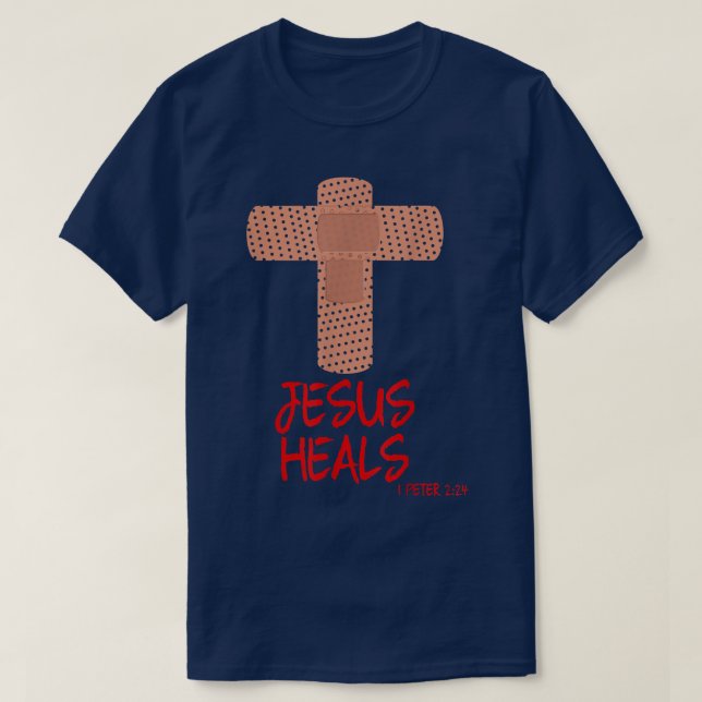 JESUS HEALS Christian Kor Nurse Mamma Women Makfe  T Shirt (Design framsida)