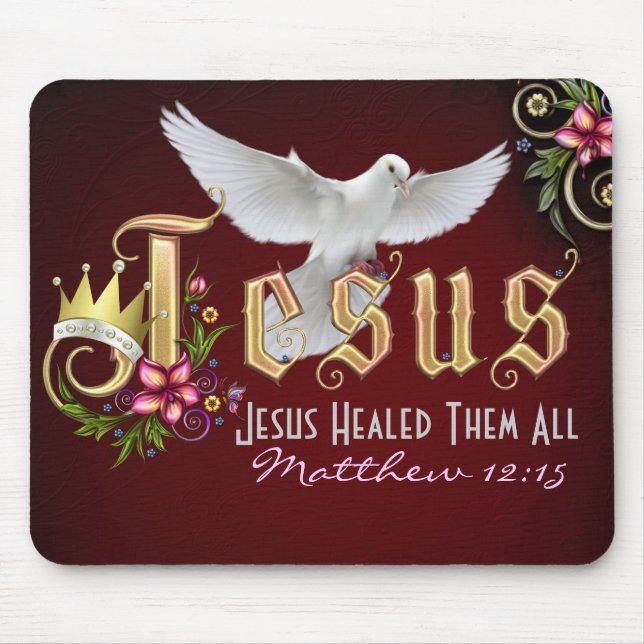 Jesus Heals Mousepad Musmatta (Framsidan)