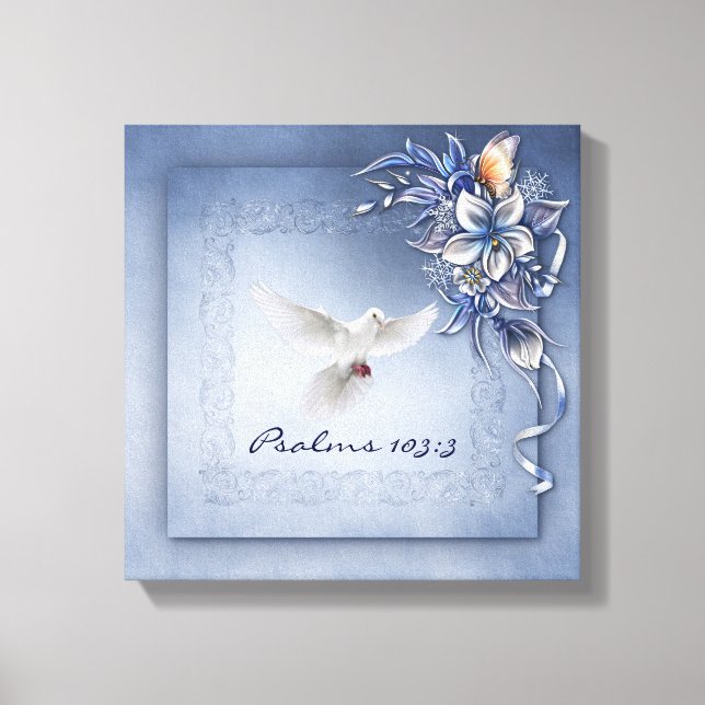 Jesus Heals Premium Wrapped Canvas (glans) (Framsida)