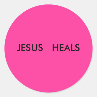 JESUS HEALS RUNT KLISTERMÄRKE