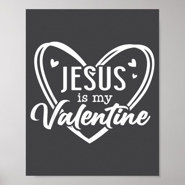 Jesus Heart Christian Faith Love Valentines Day Me Poster (Framsidan)