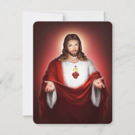 Jesus Heart katolik Funeral Memorial Heliga Card