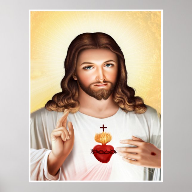 Jesus Helig Heart gudcy Poster (Framsidan)