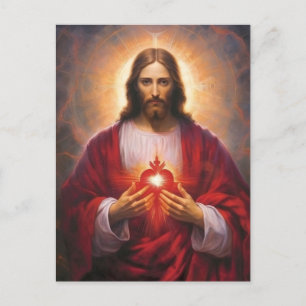 Jesus helig oljemålning vykort