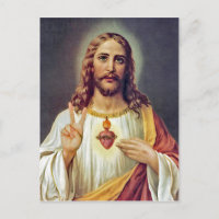 Jesus Heliga Hjärta Fredstecken Porträtt