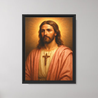 Jesus Heliga Hjärtas Porträtt Konst Canvastryck