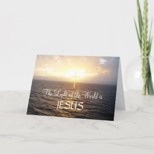 Jesus Heliga Kor Ocean Sunset Kort