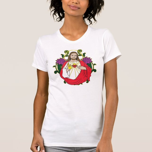 Jesus helighjärta t shirt (Framsida)