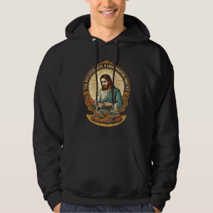 Jesus Helt Utpumpad Platt Yoga Boll Gym Humor Hoodie