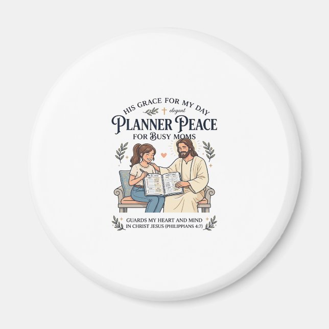 Jesus Hemlärare Mamma Planerare Tröja Tro Baserad  Magnet (Framsidan)