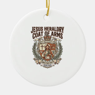 Jesus heraldik vapen Jesus heraldik vapen ar Julgransprydnad Keramik