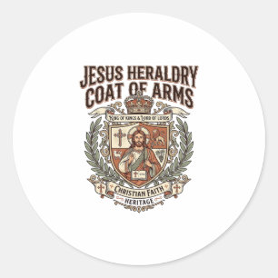 Jesus heraldik vapen Jesus heraldik vapen ar Runt Klistermärke