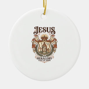 Jesus Heraldik Vapen Jesus Heraldik Vapen Julgransprydnad Keramik
