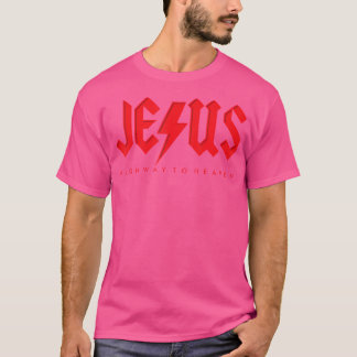 Jesus Highway to Heaven Andlig Christian T Shirt