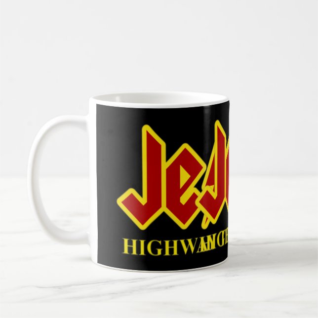 Jesus Highway to Heaven Funny Christian T-ShirtJes Kaffemugg (Vänster)