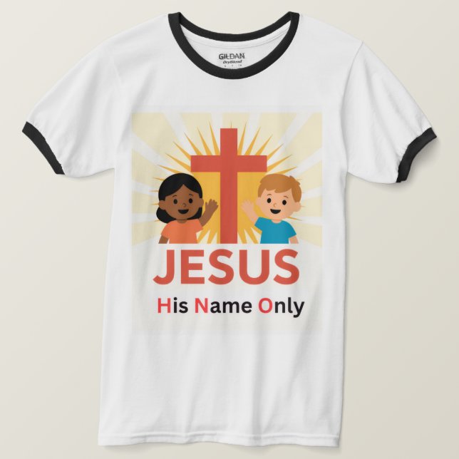 Jesus - His Name Only T-shirt (Design framsida)