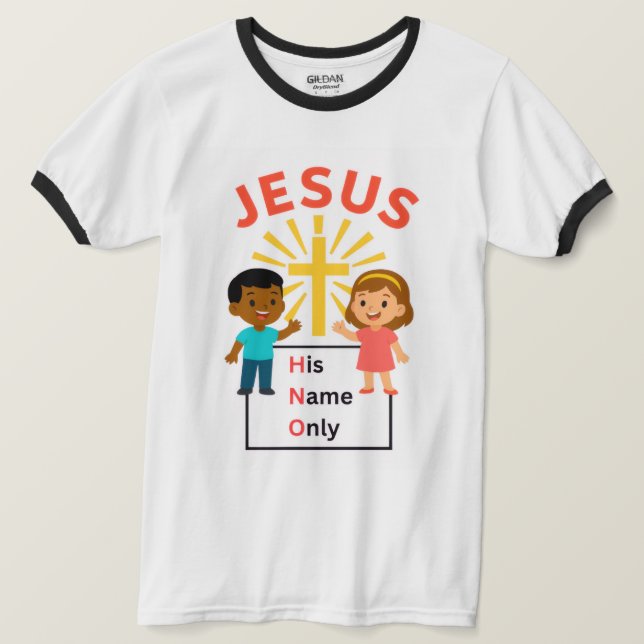 Jesus - His Name Only T-shirt (Design framsida)