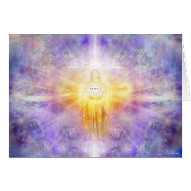 Jesus hjärta hälsningskort (Framsidan Horizontal)