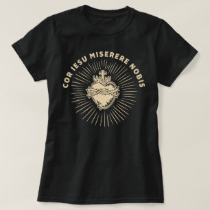 Jesus hjärta i den katolska latinska massan Helig T Shirt