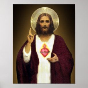Jesus hjärta i Helig Poster