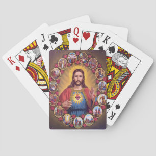 Jesus hjärta i Helig Spel Kort