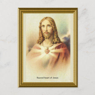 Jesus hjärta i helig vykort