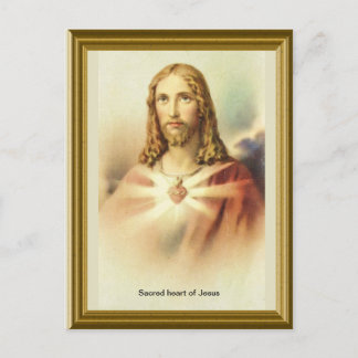 Jesus hjärta i helig vykort