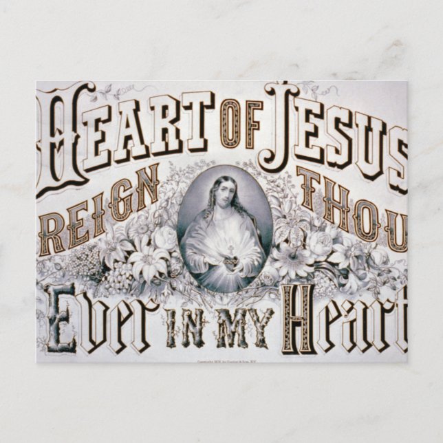 Jesus hjärta vykort (Framsida)