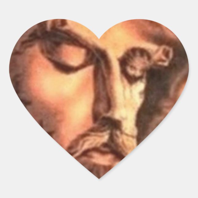 JESUS HJÄRTFORMAT KLISTERMÄRKE (Framsida)