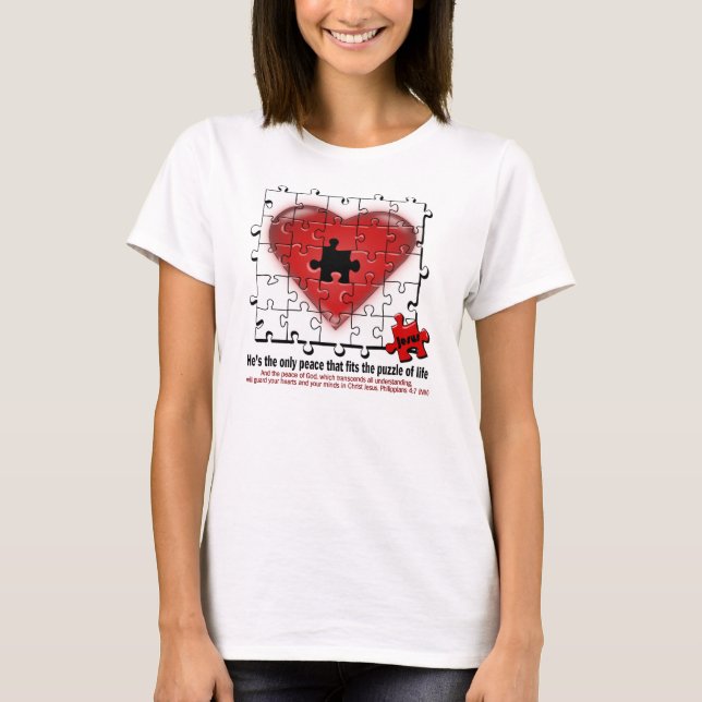Jesus hjärtskjorta tee shirt (Framsida)