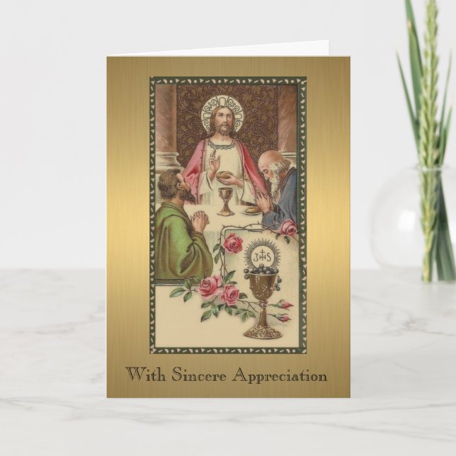 Jesus Höga präst på den sista avbitna katolska Kort (Framsida)