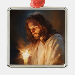 Jesus Holding Candle Ornament