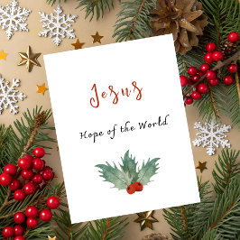 Jesus Hope of the World Christmas Card Helgkort